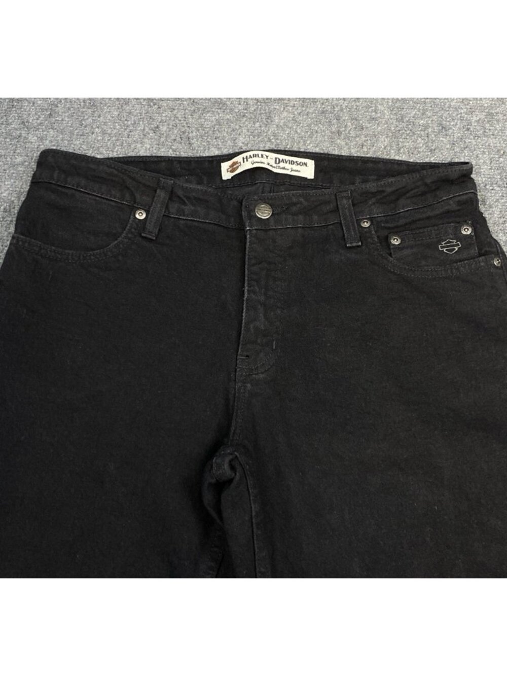 Vintage Harley-Davidson Women’s Jeans Size 12 Black Bootcut Y2K Biker